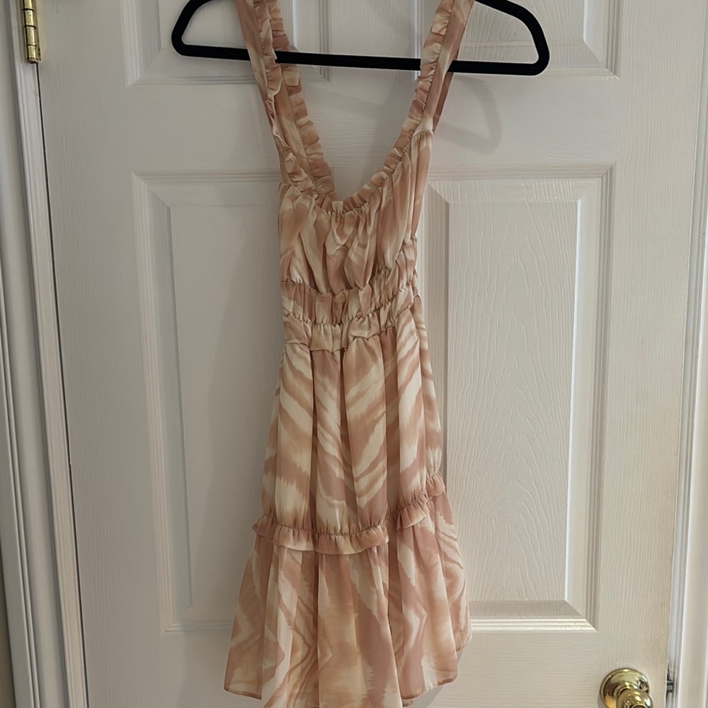 Chic Beige Sleeveless Dress ASOS